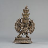 <b>A GILT-BRONZE FIGURE OF A TANTRIC DEITY</b>