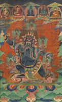 <b>A THANGKA DEPICTING VAJRAPANI</b>