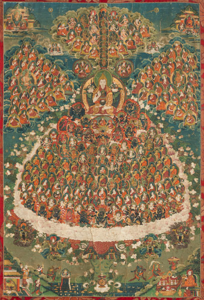 <b>„Zufluchtsbaum“ der Gelug-pa Tradition, mit Tsongkhapa</b>