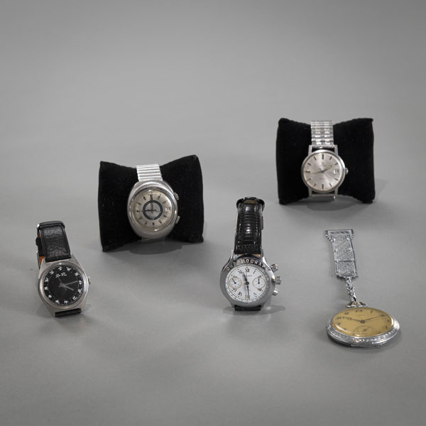 <b>THREE WRIST WATCHES AND A POCKET WATCH</b>