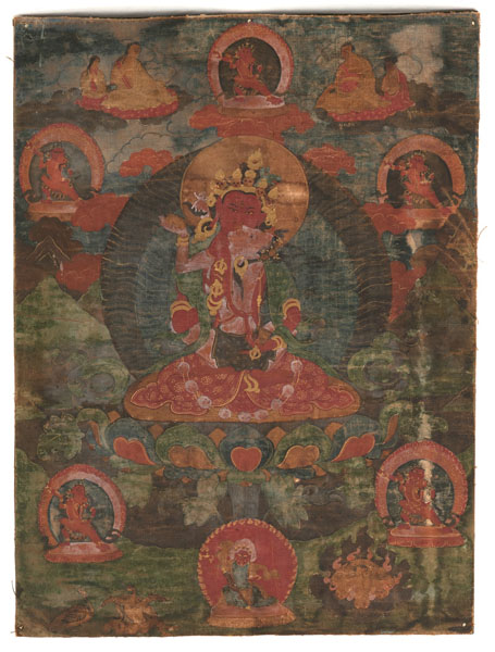 <b>Thangka mit Darstellung des Vajrasattva in Yab-yum</b>