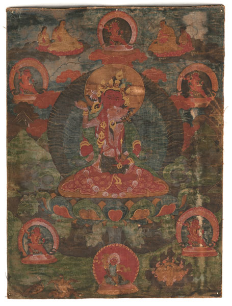 <b>A THANGKA DEPICTING VAJRASATTVA IN YAB-YUM</b>