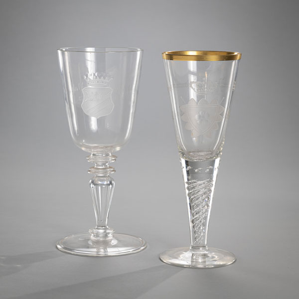 <b>TWO LARGE GERMANN CUPS WITH COAT OF ARMS</b>