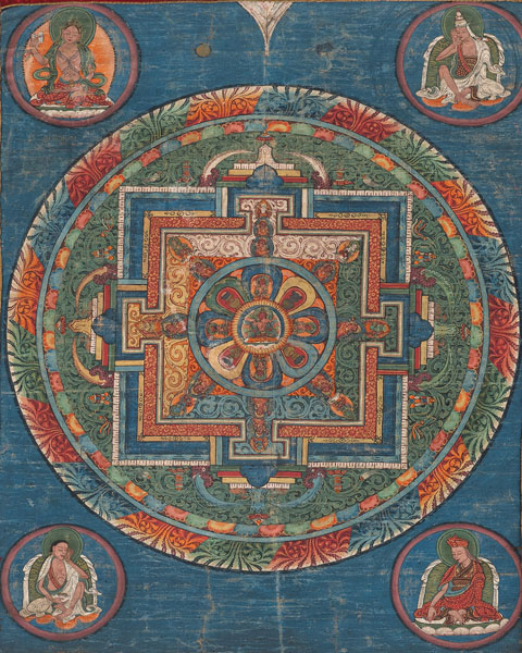 <b>Mandala des Amitayus in Brokatmontierung</b>