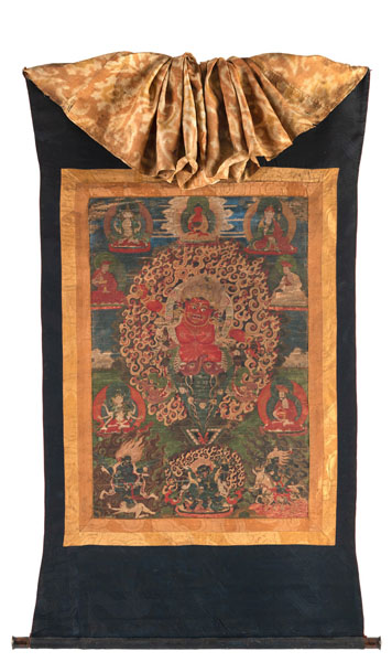 <b>Feines Thangka mit Darstellung des Guru Drakmar</b>