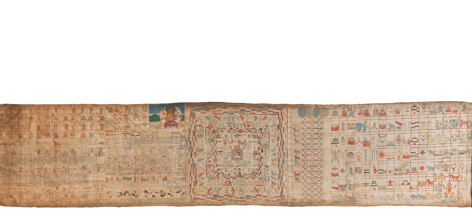 <b>A RARE ASTROLOGICAL HANDSCROLL FOR DETERMING KARMIC FAVORABLE AND UNFAVORABLE DATES</b>