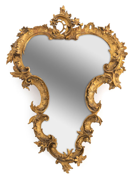 <b>A GILTWOOD BAROQUE STYLE MIRROR</b>