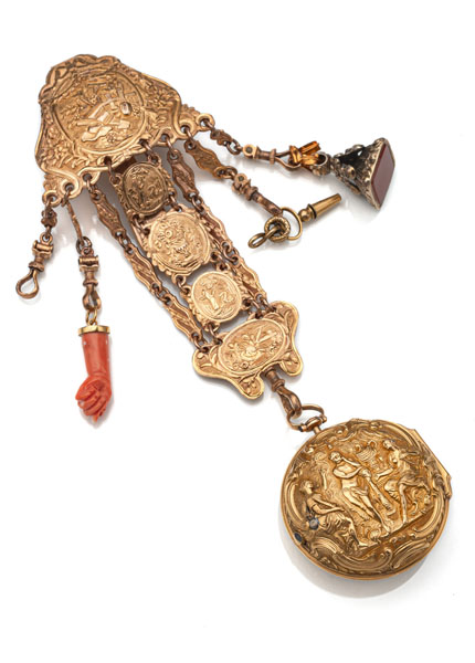 <b>A CHATELAINE WITH POCKET WATCH</b>