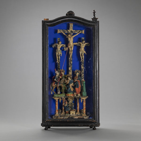 <b>A CALVARY SCENE IN A DISPLAY CABINET</b>