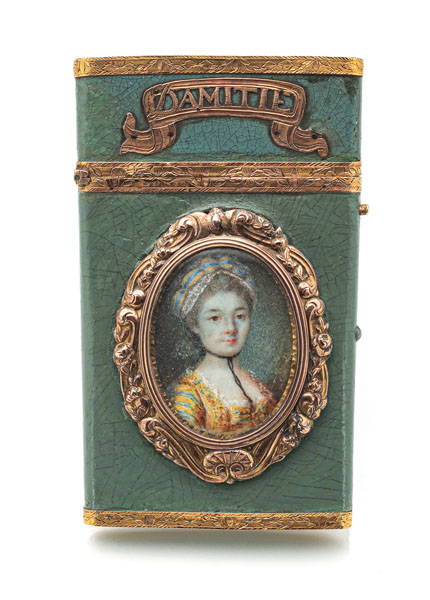 <b>Carnet de bal mit Doppelportrait, „Souvenir D’Amitie