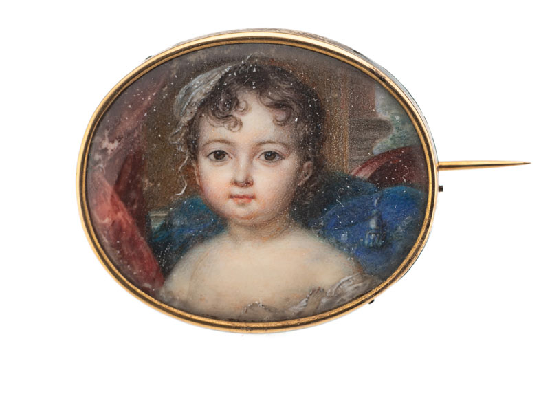 <b>A MINIATURE PORTRAIT OF A YOUNG GIRL WITH VEIL</b>