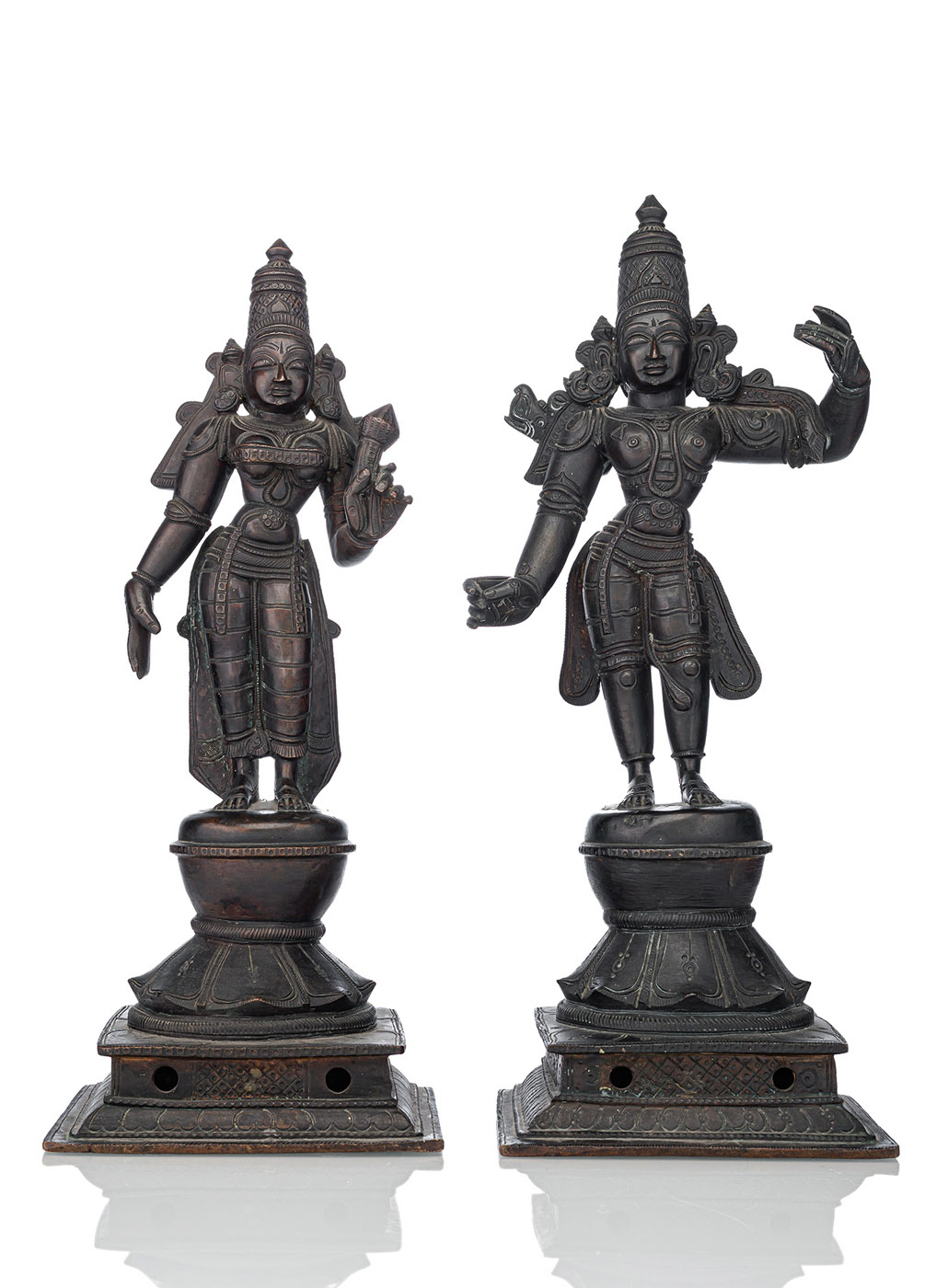 <b>Zwei Bronzen, Rama und Devi</b>