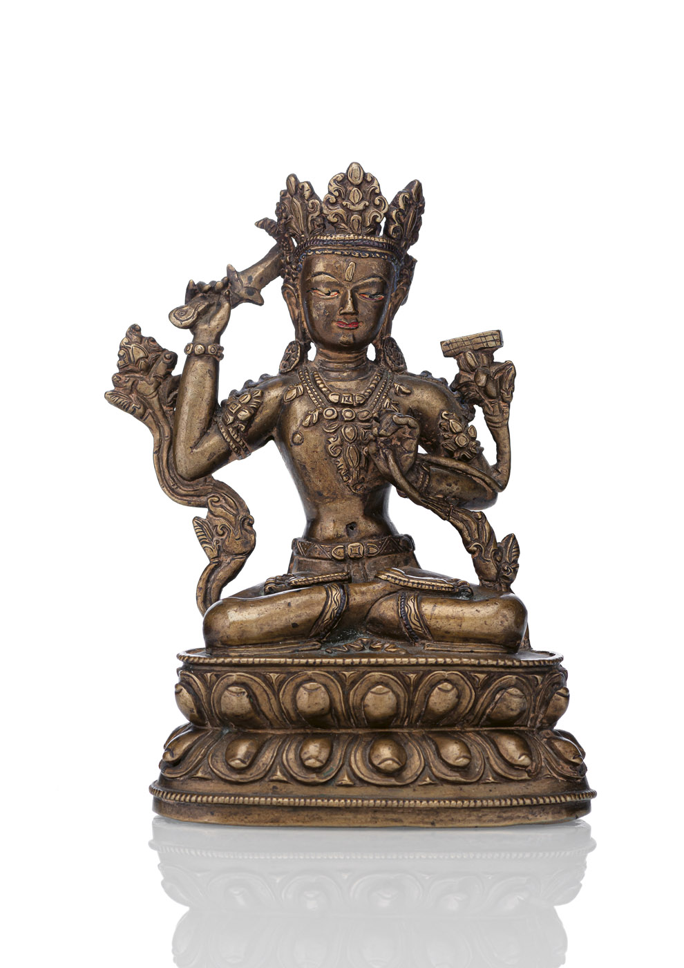 <b>Bronze des Manjushri auf einem Lotus</b>
