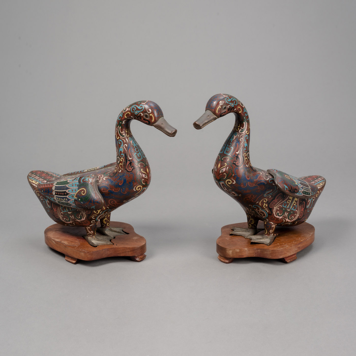 <b>Paar Cloisonné-Enten</b>