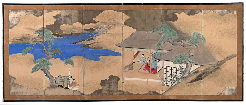 <b>A SIX-PANEL SCREEN OF AN ANONYMOUS TOSA- STYLE PAINTER</b>