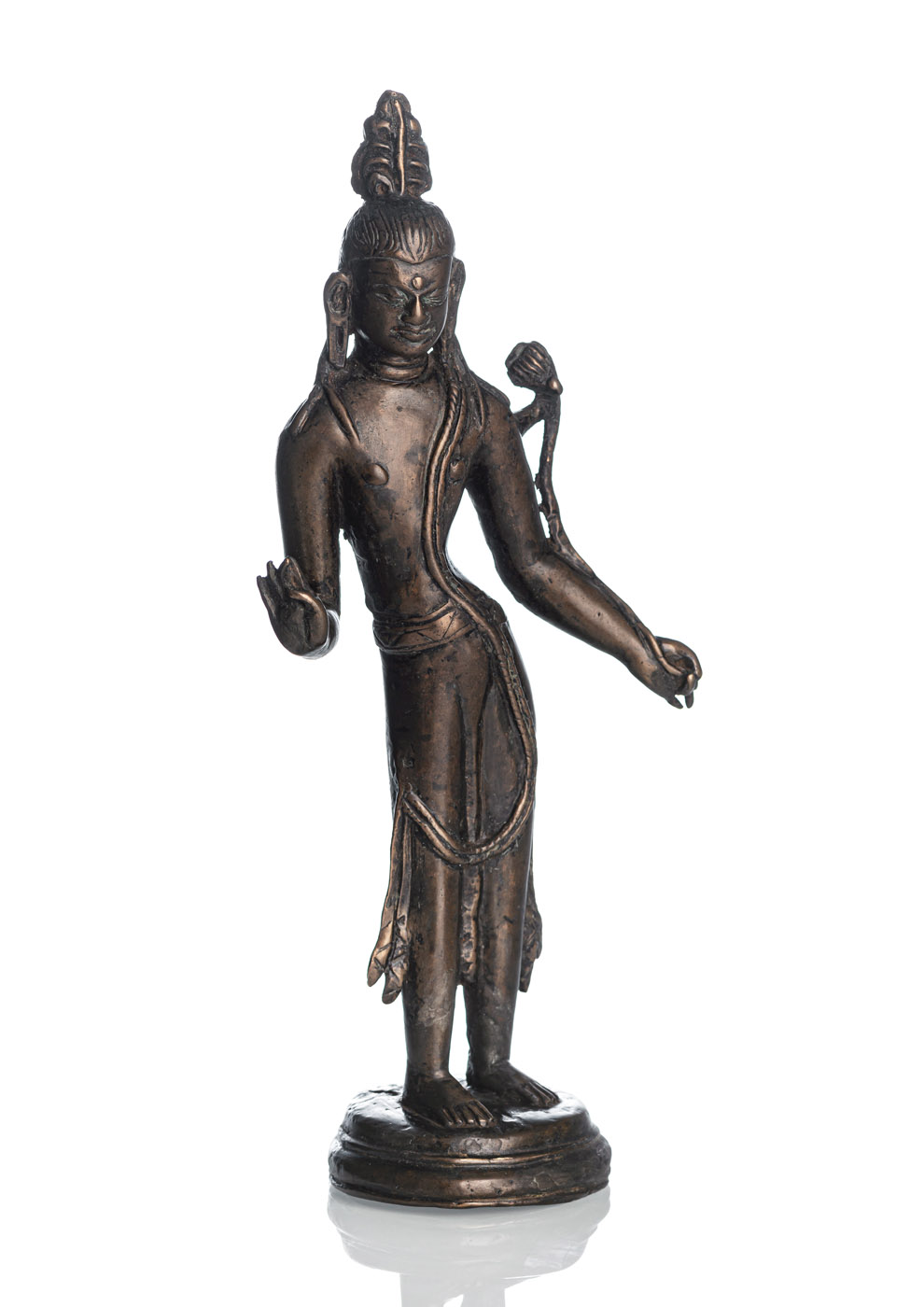 <b>Seltene frühe Bronze des Padmapani auf einem Stand</b>