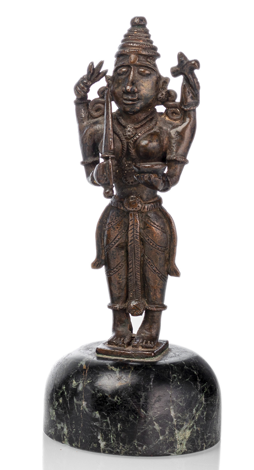<b>A BRONZE FIGURE OF PROBABLY THE FOUR-ARMED KALI</b>