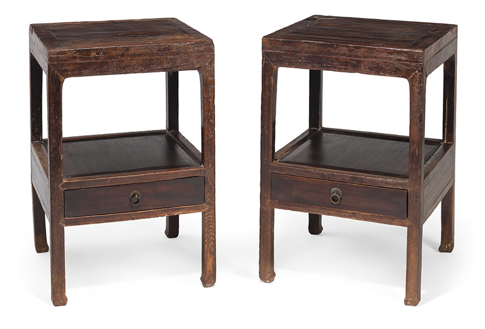 <b>A PAIR OF SINGLE-DRAWER SIDE TABLES</b>