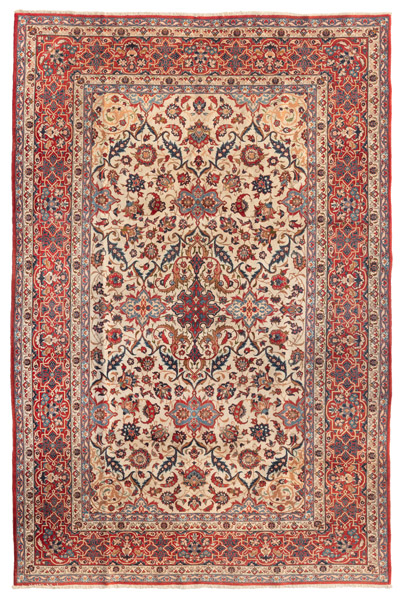 <b>A white background Isfahan Najafabad carpet</b>