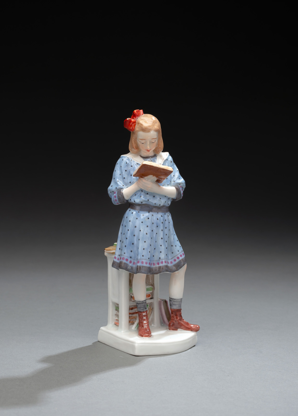 <b>A MEISSEN GIRL WITH BOOK</b>