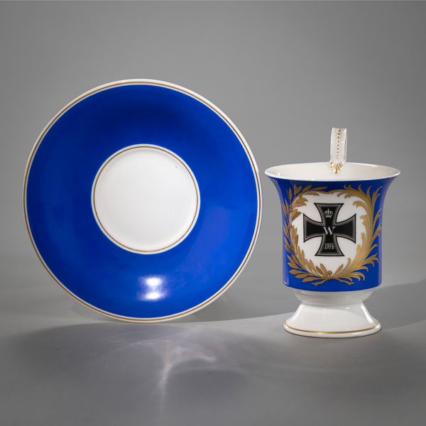 <b>A KPM BERLIN PORCELAIN CUP WITH IRON CROSS</b>