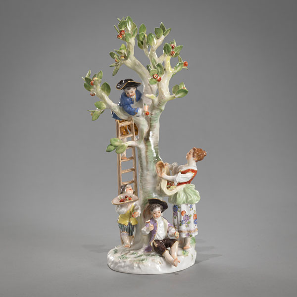 <b>A MEISSEN GROUP OF CHILDREN AT THE APPLE HARVEST</b>