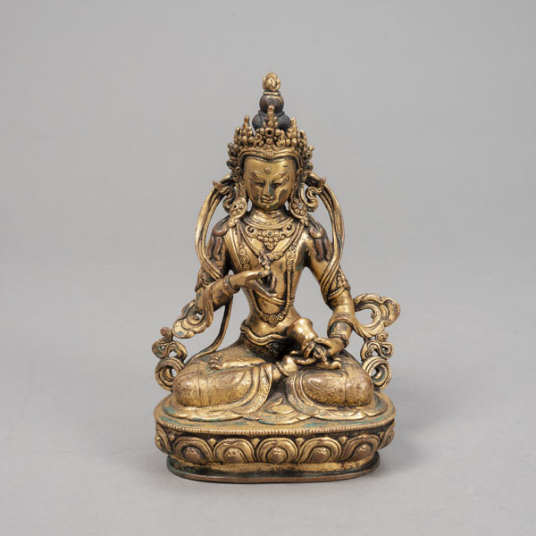 <b>A GILT-BRONZE FIGURE OF VAJRASATTVA</b>