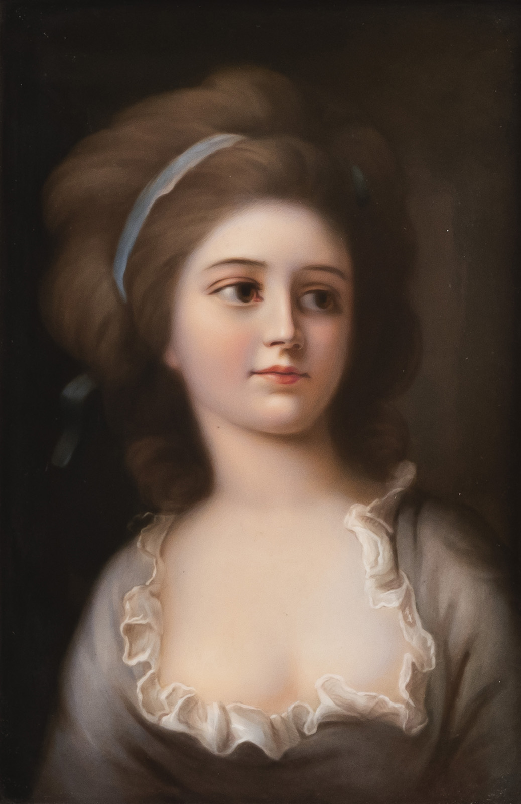 <b>Porzellanbildplatte mit Portrait der Gräfin Potocka</b>