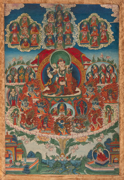 <b>Thangka des Padmasanbhava in yab-yum</b>