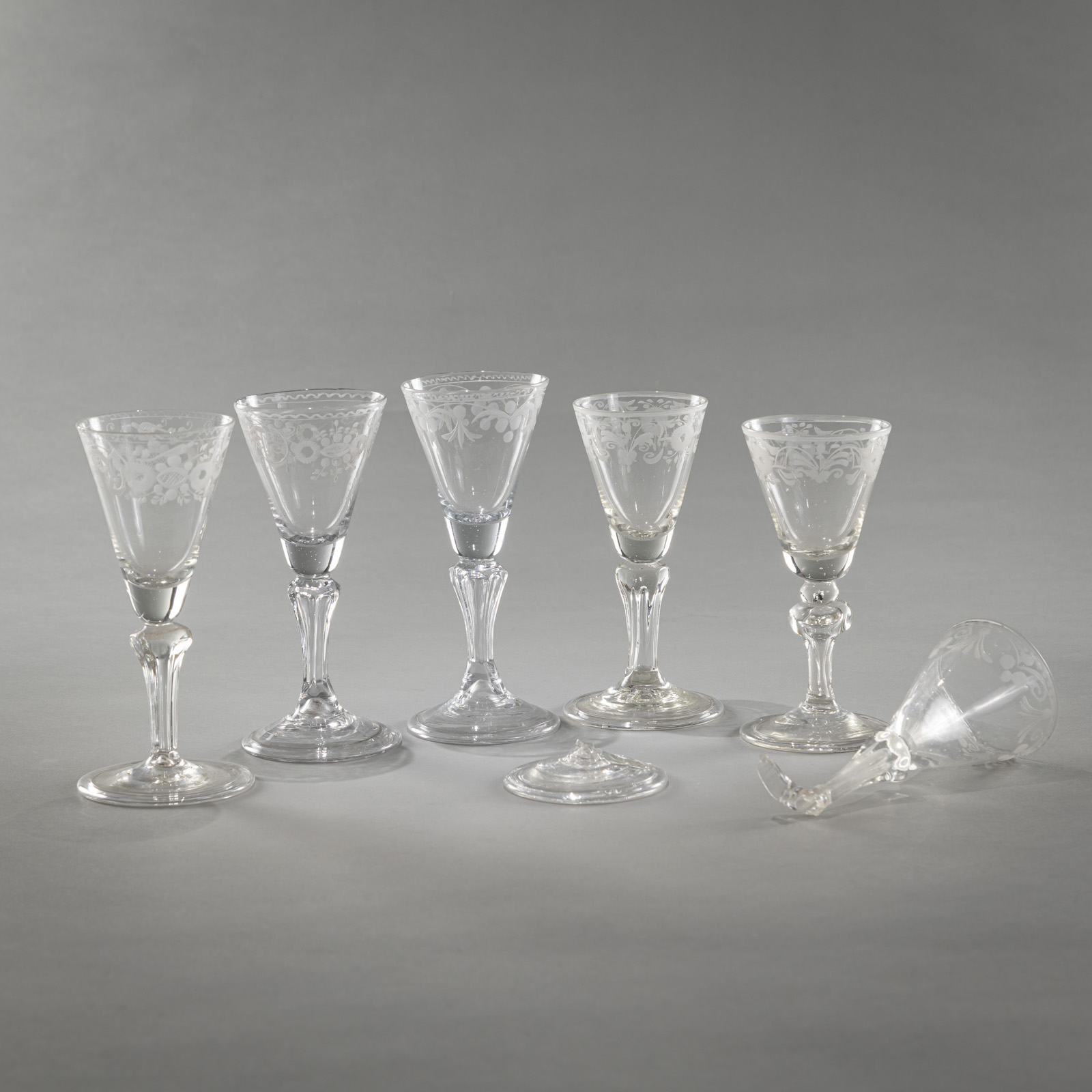 <b>FIVE WINE GLASSES</b>