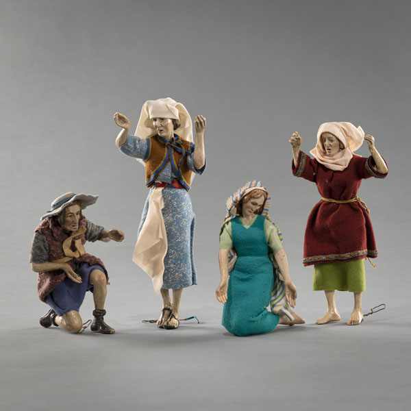 <b>Vier Krippenfiguren aus dem Bethlehemer Kindermord</b>
