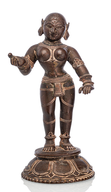 <b>Bronze vermutlich mit Darstellung der Radha</b>