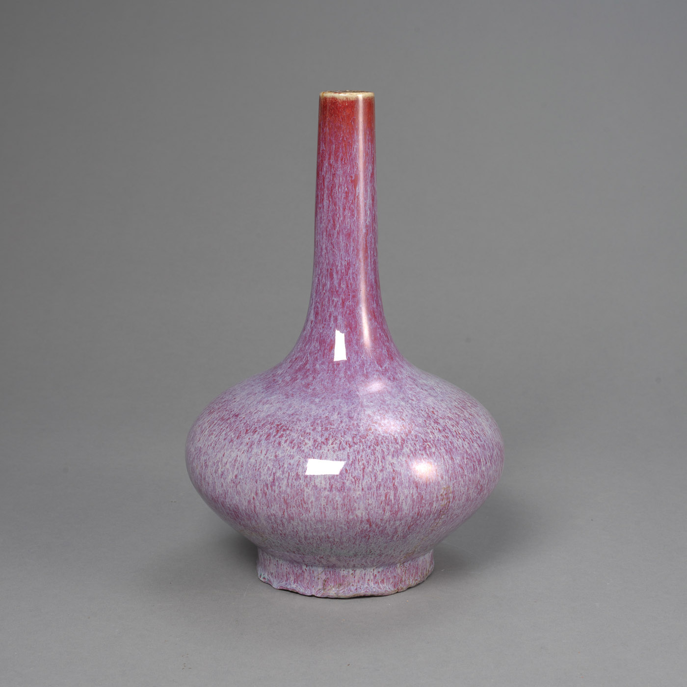<b>Flaschenvase mit Flambé-Glasur</b>