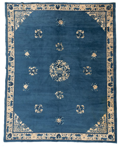 <b>A BLUE GROUND PEKING CARPET</b>