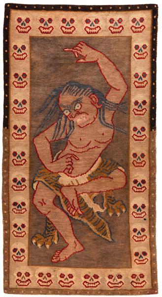 <b>A 'Tantric' rug with a dancing demon</b>