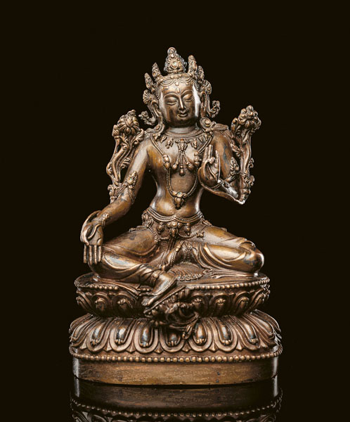 <b>A FINE BRONZE FIGURE OF SYAMATARA</b>