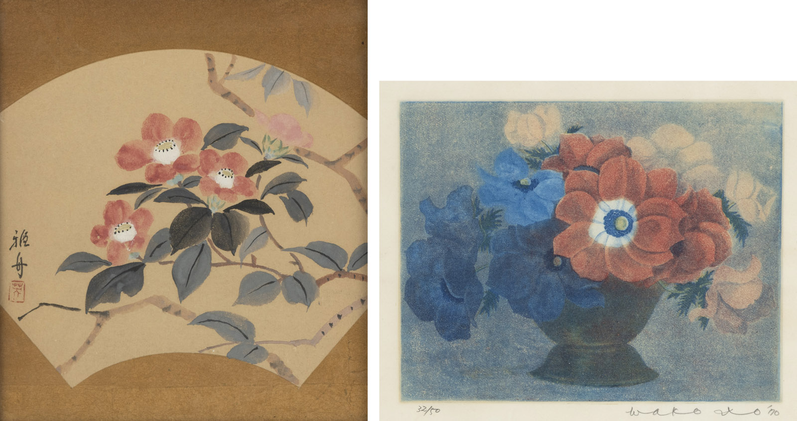 <b>Zwei Drucke mit floralen Darstellungen</b>