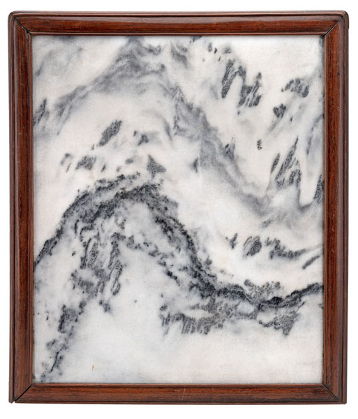 <b>A DRAMSTONE MARBLE PANEL MOUNTED IN A WOODEN FRAME</b>