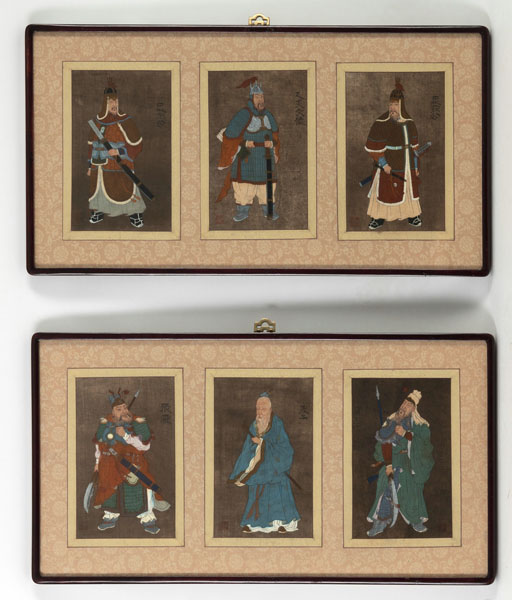 <b>Sechs Darstellungen von berühmten chinesischen Figuren aus der Geschichte und Literatur</b>