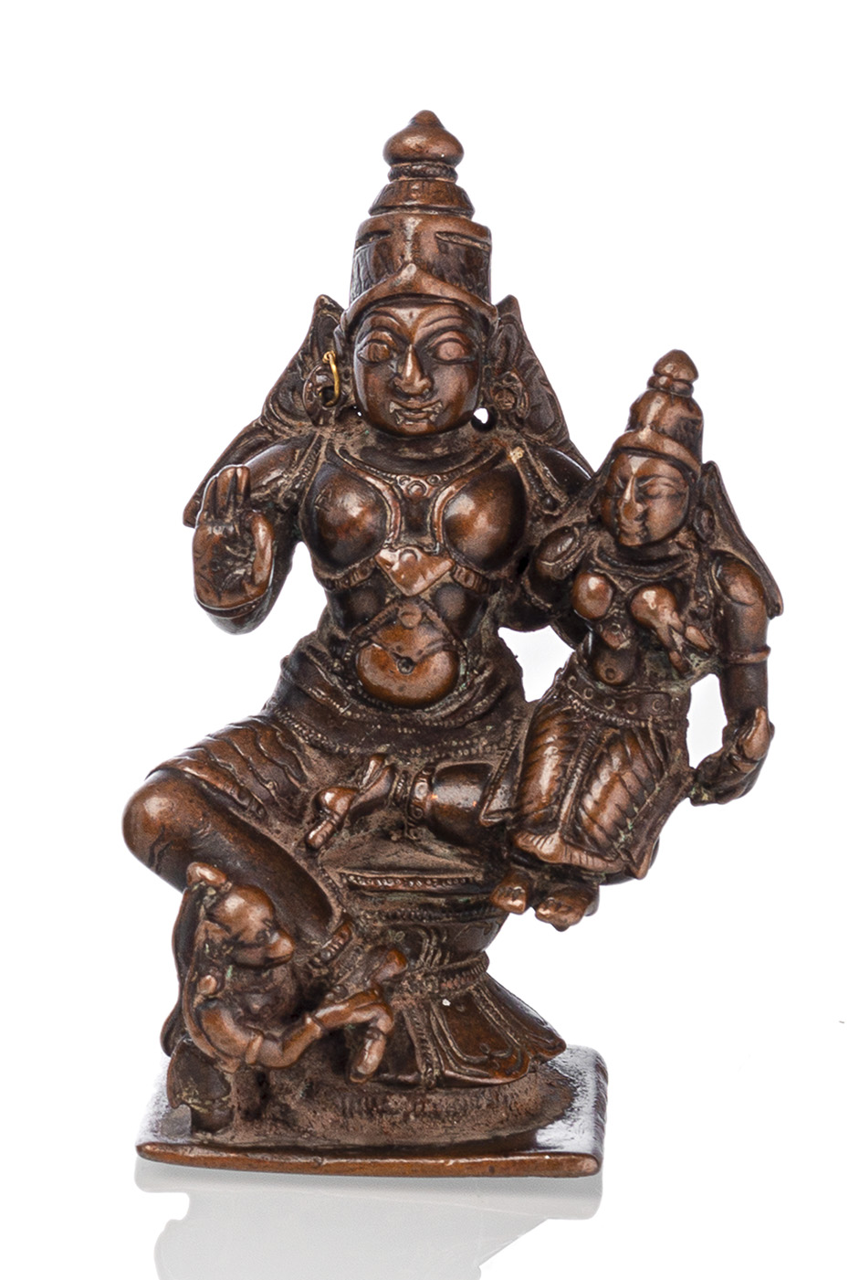 <b>Bronze mit Darstellung des Vishnu und Lakshmi</b>