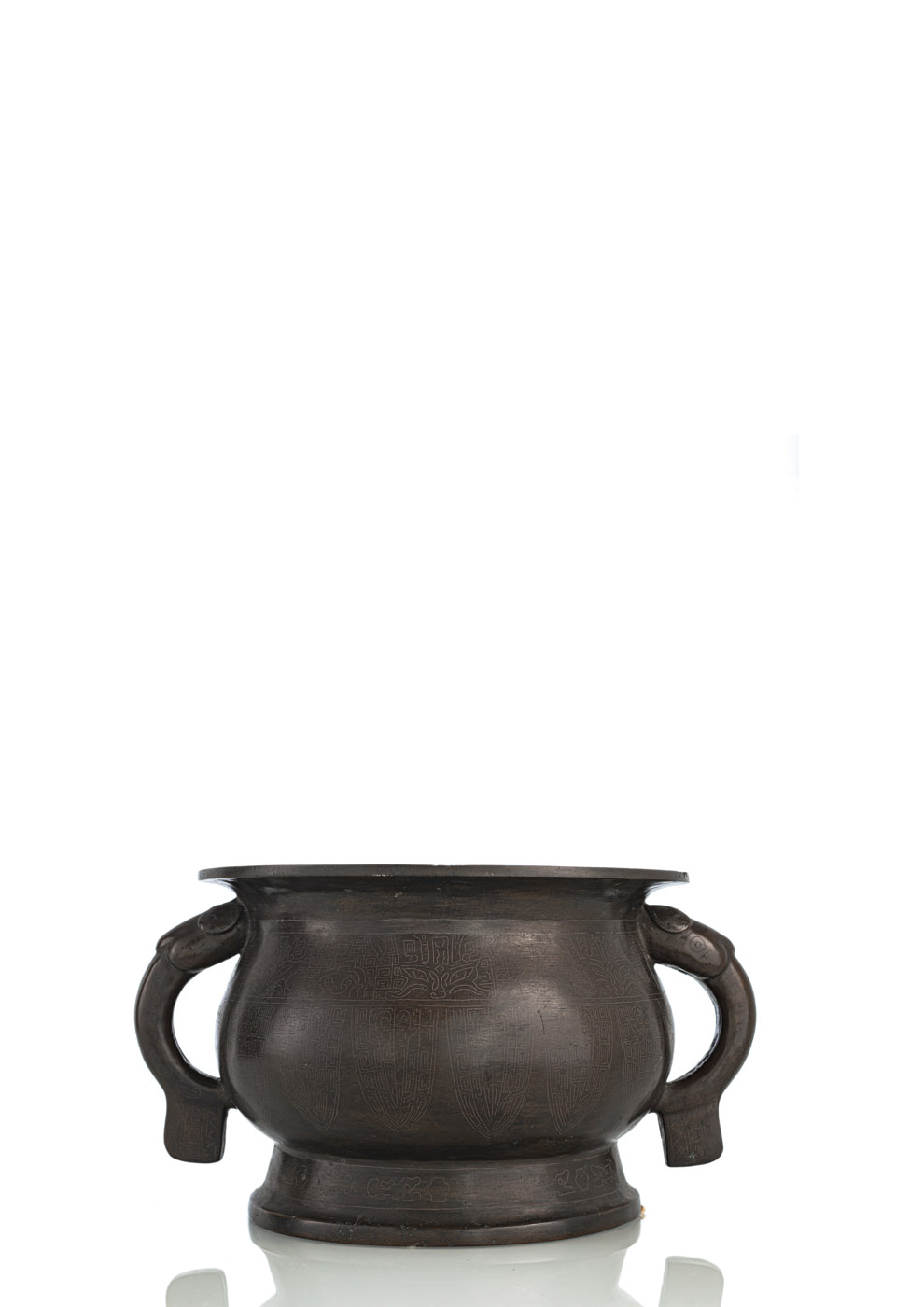 <b>A BRONZE CENSER 'GUI' WITH SILVER INLAYS IN ARCHAIC STYLE</b>