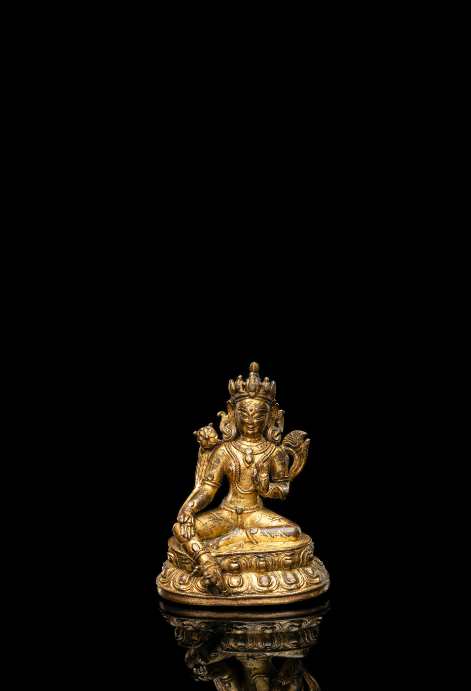 <b>Feuervergoldete Bronze der Syamatara</b>
