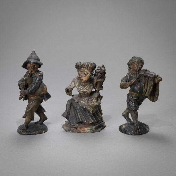 <b>THREE MODEL WOOD FIGURINES</b>
