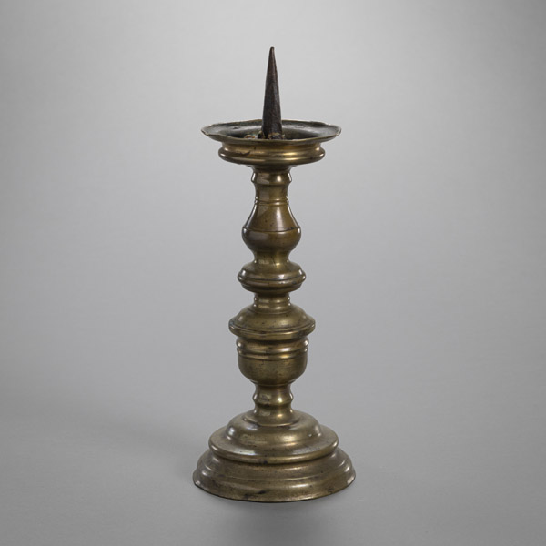 <b>A BAROQUE BRONZE ALTAR CANDLESTICK</b>