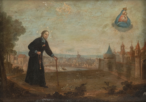 <b>Der heilige Johannes von Nepomuk bei der Rückkehr von Altbunzlau nach Prag</b>