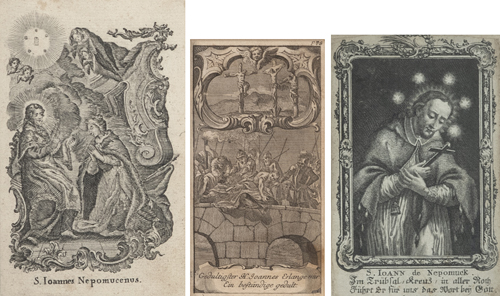 <b>Drei Grafiken mit dem heiligen Johannes von Nepomuk</b>