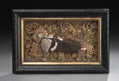 <b>Klosterarbeit mit dem Toten Johannes Nepomuk auf einer Bahre</b>