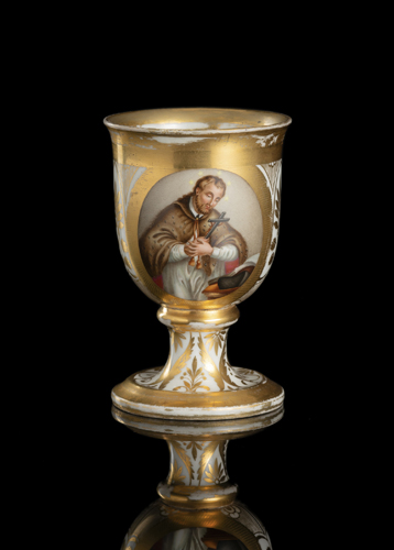 <b>Porzellanbecher mit Johannes Nepomuk</b>