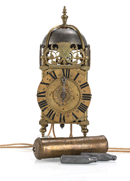 <b>A SMALL FRENCH LANTERN CLOCK</b>