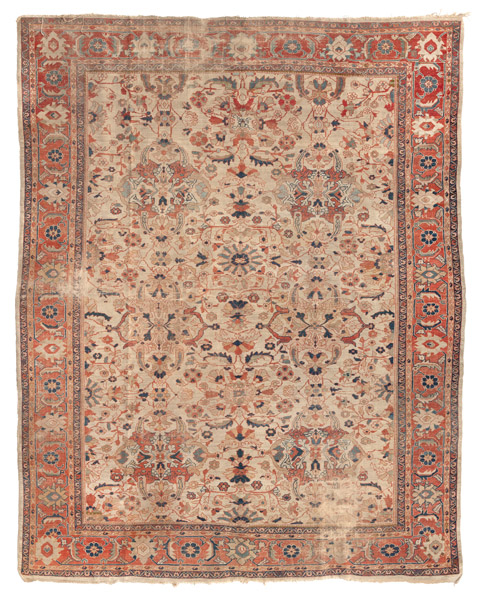 <b>A white background Ziegler Mahal carpet</b>